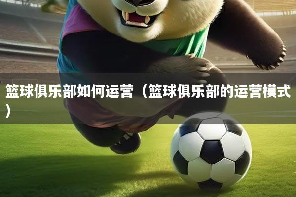 篮球俱乐部如何运营（篮球俱乐部的运营模式）